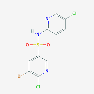 5-bromo-6-chloro-N-(5-chloro-2-pyridinyl)-3-pyridinesulfonamide