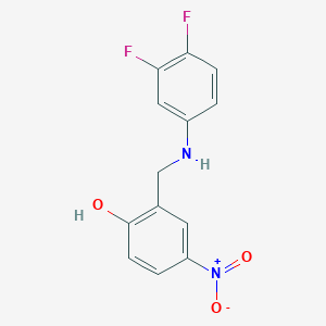 molecular formula C13H10F2N2O3 B3853922 2-{[(3,4-difluorophenyl)amino]methyl}-4-nitrophenol 