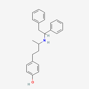 molecular formula C24H27NO B3853939 4-{3-[(1,2-diphenylethyl)amino]butyl}phenol 