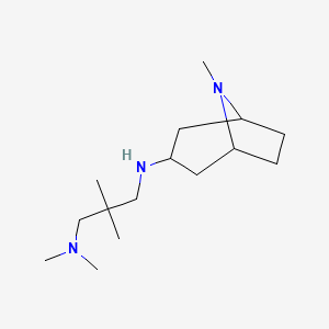 molecular formula C15H31N3 B3853944 N,N,2,2-tetramethyl-N'-(8-methyl-8-azabicyclo[3.2.1]oct-3-yl)-1,3-propanediamine 
