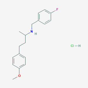 molecular formula C18H23ClFNO B3853957 N-(4-fluorobenzyl)-4-(4-methoxyphenyl)butan-2-amine hydrochloride 