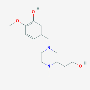 molecular formula C15H24N2O3 B3853977 5-{[3-(2-hydroxyethyl)-4-methyl-1-piperazinyl]methyl}-2-methoxyphenol 