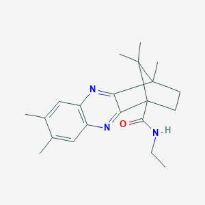 molecular formula C21H27N3O B385398 N-Ethyl-6,7,12,15,15-pentamethyl-3,10-diazatetracyclo[10.2.1.02,11.04,9]pentadeca-2,4(9),5,7,10-pentaene-1-carboxamide CAS No. 708239-93-4