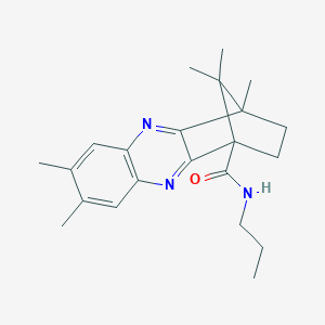 6,7,12,15,15-Pentamethyl-N-propyl-3,10-diazatetracyclo[10.2.1.02,11.04,9]pentadeca-2,4(9),5,7,10-pentaene-1-carboxamide