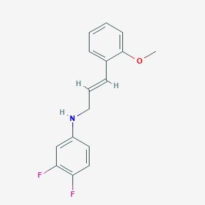 molecular formula C16H15F2NO B3854026 (3,4-difluorophenyl)[3-(2-methoxyphenyl)-2-propen-1-yl]amine 