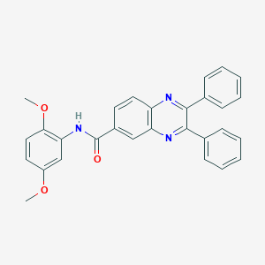 molecular formula C29H23N3O3 B385403 N-(2,5-dimethoxyphenyl)-2,3-diphenyl-6-quinoxalinecarboxamide CAS No. 622807-59-4