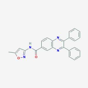 N-(5-methyl-1,2-oxazol-3-yl)-2,3-diphenylquinoxaline-6-carboxamide