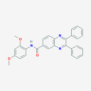 N-(2,4-dimethoxyphenyl)-2,3-diphenyl-6-quinoxalinecarboxamide