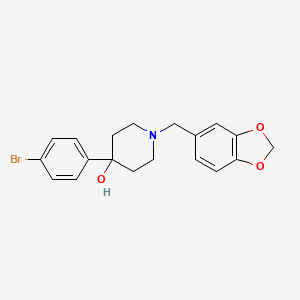 molecular formula C19H20BrNO3 B3854070 1-(1,3-benzodioxol-5-ylmethyl)-4-(4-bromophenyl)-4-piperidinol 