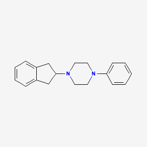 molecular formula C19H22N2 B3854075 1-(2,3-dihydro-1H-inden-2-yl)-4-phenylpiperazine 
