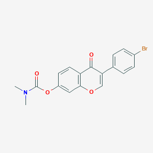 molecular formula C18H14BrNO4 B385409 3-(4-溴苯基)-4-氧代-4H-色满-7-基二甲基氨基甲酸酯 CAS No. 637746-93-1