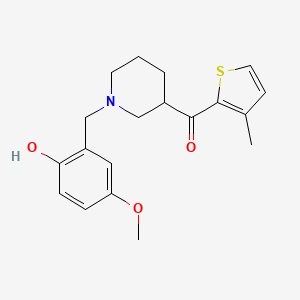molecular formula C19H23NO3S B3854099 [1-(2-hydroxy-5-methoxybenzyl)-3-piperidinyl](3-methyl-2-thienyl)methanone 