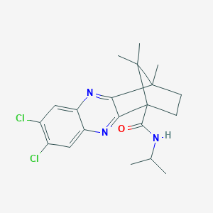 6,7-dichloro-N-isopropyl-12,15,15-trimethyl-3,10-diazatetracyclo[10.2.1.0~2,11~.0~4,9~]pentadeca-2(11),3,5,7,9-pentaene-1-carboxamide