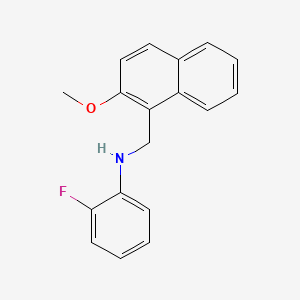 molecular formula C18H16FNO B3854125 (2-fluorophenyl)[(2-methoxy-1-naphthyl)methyl]amine 
