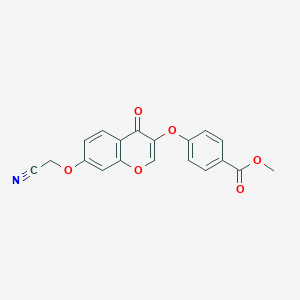 molecular formula C19H13NO6 B385413 methyl 4-{[7-(cyanomethoxy)-4-oxo-4H-chromen-3-yl]oxy}benzoate CAS No. 637747-90-1