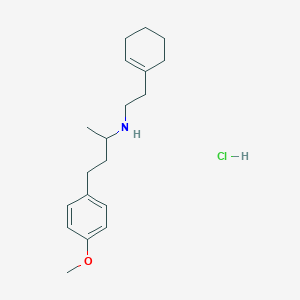 molecular formula C19H30ClNO B3854154 N-(2-cyclohex-1-en-1-ylethyl)-4-(4-methoxyphenyl)butan-2-amine hydrochloride 