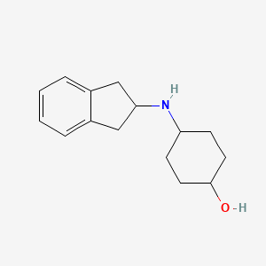 molecular formula C15H21NO B3854162 4-(2,3-dihydro-1H-inden-2-ylamino)cyclohexanol 