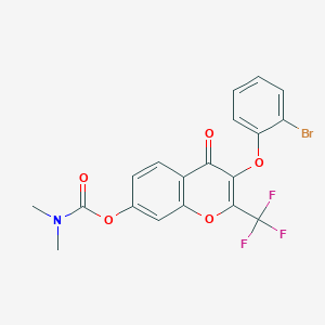 molecular formula C19H13BrF3NO5 B385417 3-(2-bromophenoxy)-4-oxo-2-(trifluoromethyl)-4H-chromen-7-yl dimethylcarbamate CAS No. 637749-03-2