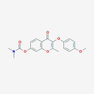 molecular formula C20H19NO6 B385418 3-(4-methoxyphenoxy)-2-methyl-4-oxo-4H-chromen-7-yl dimethylcarbamate CAS No. 637749-21-4