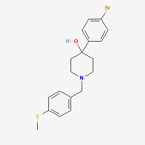 molecular formula C19H22BrNOS B3854181 4-(4-bromophenyl)-1-[4-(methylthio)benzyl]-4-piperidinol 