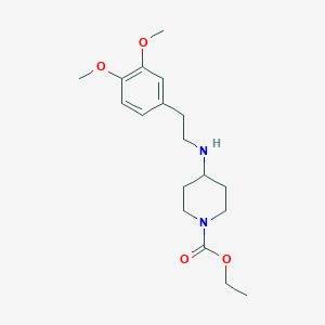 molecular formula C18H28N2O4 B3854194 ethyl 4-{[2-(3,4-dimethoxyphenyl)ethyl]amino}-1-piperidinecarboxylate 