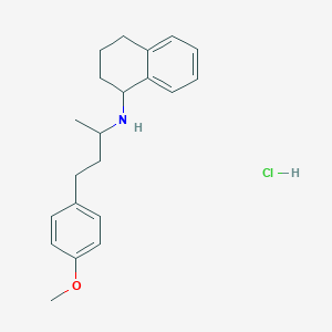 molecular formula C21H28ClNO B3854211 N-[3-(4-methoxyphenyl)-1-methylpropyl]-1,2,3,4-tetrahydronaphthalen-1-amine hydrochloride 