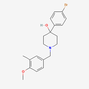 molecular formula C20H24BrNO2 B3854219 4-(4-bromophenyl)-1-(4-methoxy-3-methylbenzyl)-4-piperidinol 