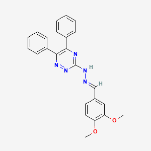 molecular formula C24H21N5O2 B3854229 3,4-dimethoxybenzaldehyde (5,6-diphenyl-1,2,4-triazin-3-yl)hydrazone 