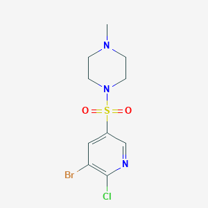 1-[(5-Bromo-6-chloropyridin-3-yl)sulfonyl]-4-methylpiperazine