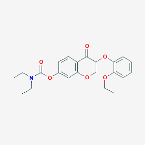 molecular formula C22H23NO6 B385424 3-(2-ethoxyphenoxy)-4-oxo-4H-chromen-7-yl diethylcarbamate CAS No. 637751-10-1