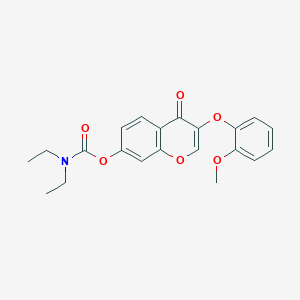 molecular formula C21H21NO6 B385426 3-(2-methoxyphenoxy)-4-oxo-4H-chromen-7-yl diethylcarbamate CAS No. 637751-11-2
