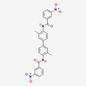 molecular formula C28H22N4O6 B3854267 N,N'-(3,3'-dimethyl-4,4'-biphenyldiyl)bis(3-nitrobenzamide) 