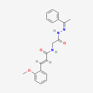 3-(2-methoxyphenyl)-N-{2-oxo-2-[2-(1-phenylethylidene)hydrazino]ethyl}acrylamide