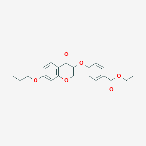 molecular formula C22H20O6 B385428 Ethyl 4-[7-(2-methylprop-2-enoxy)-4-oxochromen-3-yl]oxybenzoate CAS No. 637750-63-1