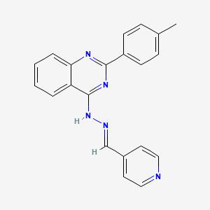 molecular formula C21H17N5 B3854291 isonicotinaldehyde [2-(4-methylphenyl)-4-quinazolinyl]hydrazone 