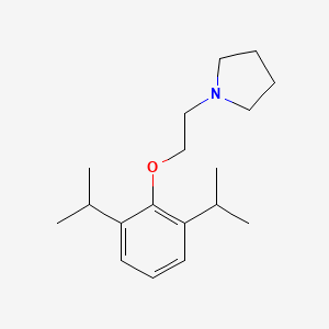 molecular formula C18H29NO B3854302 1-[2-(2,6-diisopropylphenoxy)ethyl]pyrrolidine 