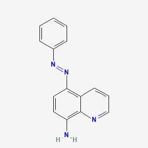 molecular formula C15H12N4 B3854312 5-(phenyldiazenyl)-8-quinolinamine CAS No. 7771-17-7