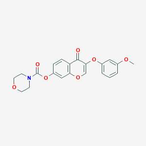 molecular formula C21H19NO7 B385432 3-(3-methoxyphenoxy)-4-oxo-4H-chromen-7-yl morpholine-4-carboxylate CAS No. 637749-25-8