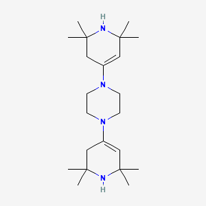 molecular formula C22H40N4 B3854332 1,4-bis(2,2,6,6-tetramethyl-1,2,3,6-tetrahydro-4-pyridinyl)piperazine 
