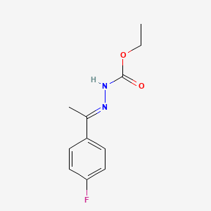 molecular formula C11H13FN2O2 B3854334 ethyl 2-[1-(4-fluorophenyl)ethylidene]hydrazinecarboxylate 