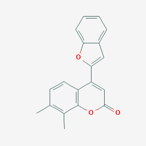 molecular formula C19H14O3 B385435 4-(1-benzofuran-2-yl)-7,8-dimethyl-2H-chromen-2-one CAS No. 637751-73-6
