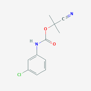 molecular formula C11H11ClN2O2 B3854354 1-cyano-1-methylethyl (3-chlorophenyl)carbamate CAS No. 3686-30-4