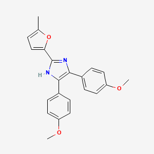 molecular formula C22H20N2O3 B3854369 4,5-bis(4-methoxyphenyl)-2-(5-methyl-2-furyl)-1H-imidazole 