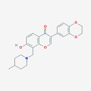 3-(2,3-dihydro-1,4-benzodioxin-6-yl)-7-hydroxy-8-[(4-methyl-1-piperidinyl)methyl]-4H-chromen-4-one
