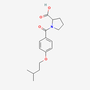 molecular formula C17H23NO4 B3854394 1-[4-(3-methylbutoxy)benzoyl]proline 