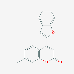 molecular formula C18H12O3 B385440 4-(1-benzofuran-2-yl)-7-methyl-2H-chromen-2-one CAS No. 108154-44-5