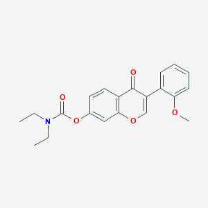 molecular formula C21H21NO5 B385442 3-(2-methoxyphenyl)-4-oxo-4H-chromen-7-yl diethylcarbamate CAS No. 637753-03-8