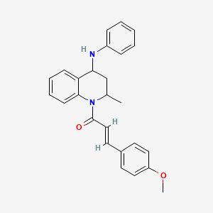 molecular formula C26H26N2O2 B3854448 1-[3-(4-methoxyphenyl)acryloyl]-2-methyl-N-phenyl-1,2,3,4-tetrahydro-4-quinolinamine 
