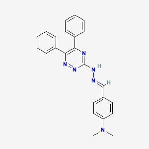 molecular formula C24H22N6 B3854466 4-(dimethylamino)benzaldehyde (5,6-diphenyl-1,2,4-triazin-3-yl)hydrazone 