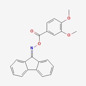 molecular formula C22H17NO4 B3854467 9H-fluoren-9-one O-(3,4-dimethoxybenzoyl)oxime 